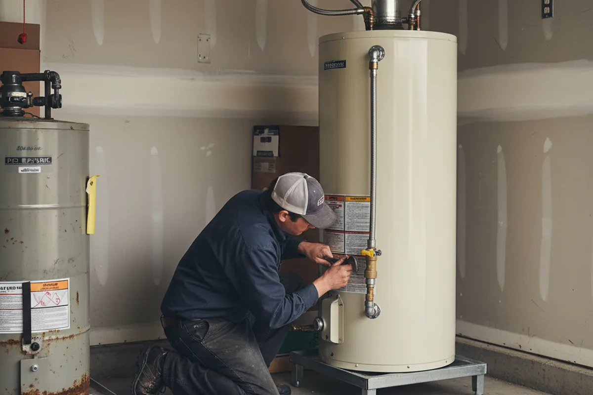 Water heater and shutoff valve replacement in Dearborn Heights
